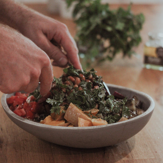 Herby Quinoa & Roasted Veg Salad, with Yarri Honey
