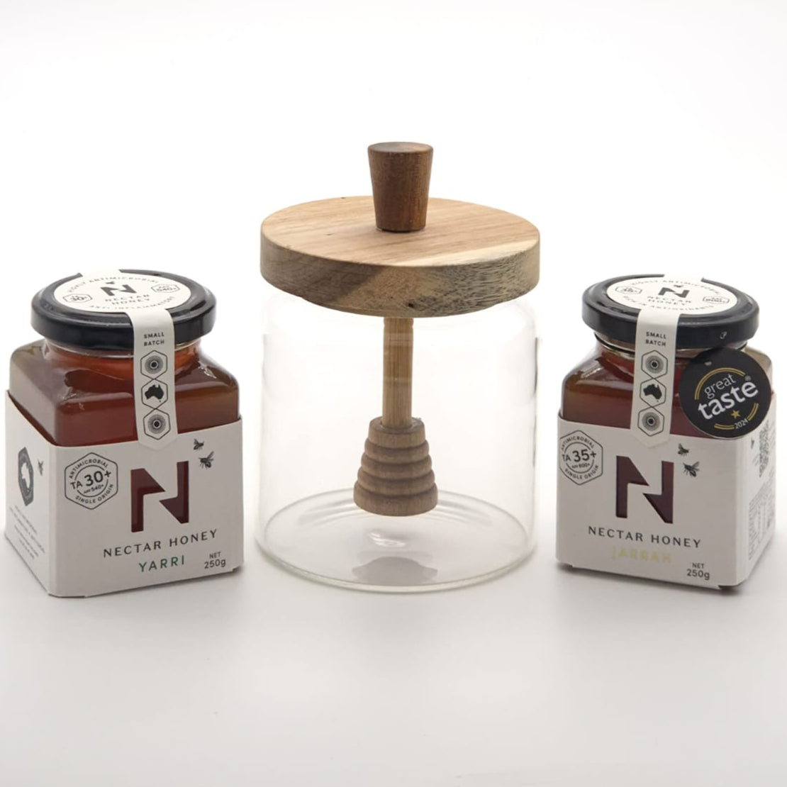 Glass Honey Pot