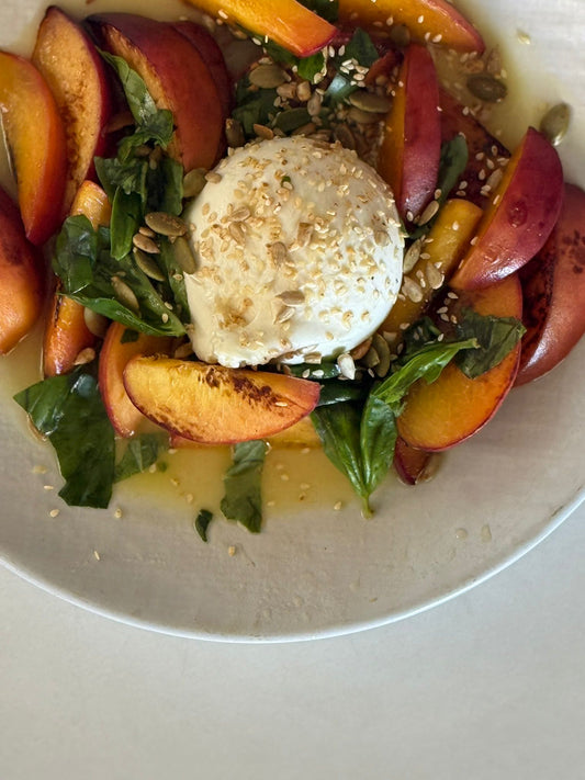 Burrata with Lemon and Honey Drizzle