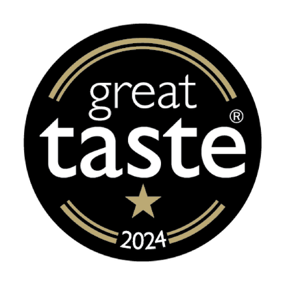 Great Taste 2024 logo with a star on a black background