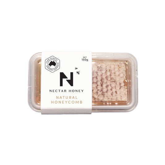 Nectar Honey natural honeycomb packaging on a white background