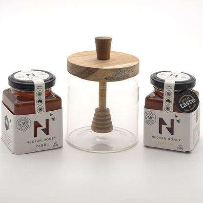 Glass Honey Pot