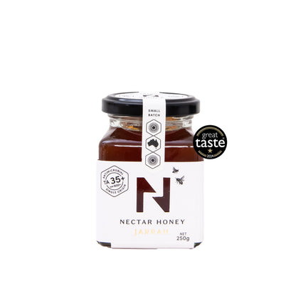 Jar of 250g Jarrah Honey, Great Taste Award 2024.