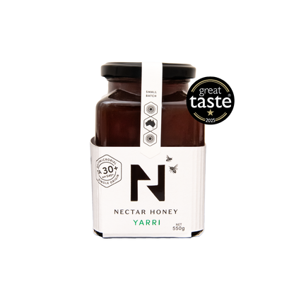Nectar Honey Yarri packaging with a Great Taste award on a white background